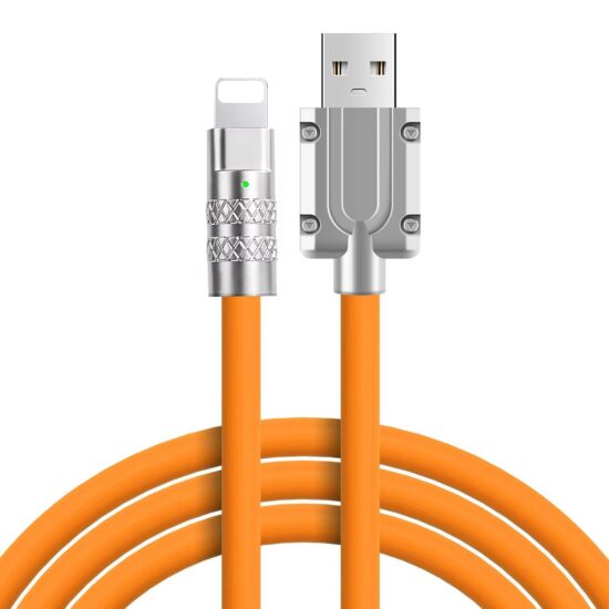 1.2m Aluminum Alloy 3-in-1 Braided Charging Cable for Apple and Type-C