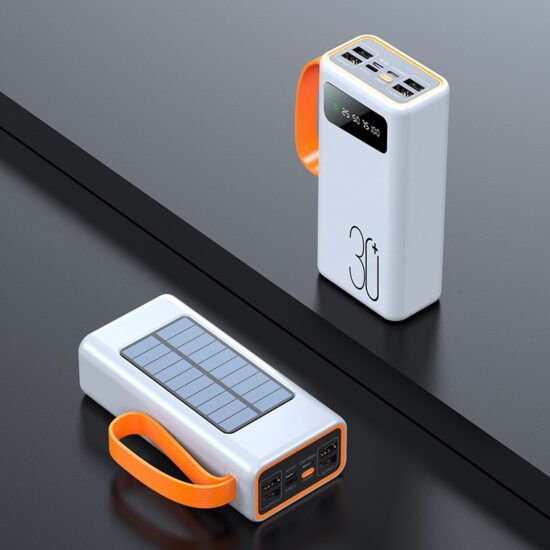 100000mAh Solar Camping Power Bank with LED Flashlight and USB Output