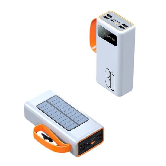 100000mAh Solar Camping Power Bank with LED Flashlight and USB Output