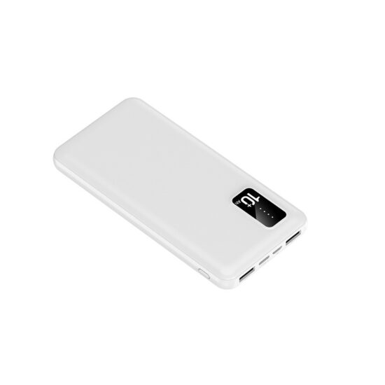Mini 10000mAh fast charging power bank with digital display and custom gift logo

