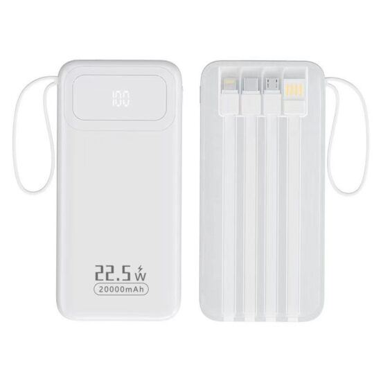 10000mAh Built-in Cable Power Bank – Fast Charging Portable Gift Power Bank