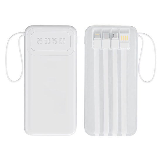10000mAh Built-in Cable Power Bank – Fast Charging Portable Gift Power Bank
