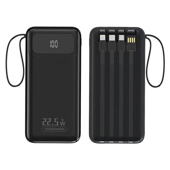 10000mAh Built-in Cable Power Bank – Fast Charging Portable Gift Power Bank