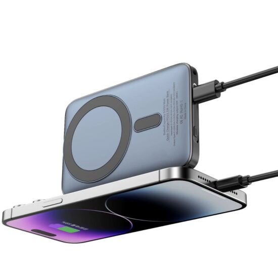 Magnetic Wireless 10000mAh Power Bank with Kickstand and Built-in Cable