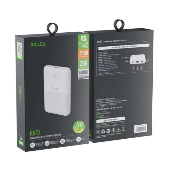 Slim 10000mAh mini power bank for ONDA RN10 with 3C certification and lightweight design