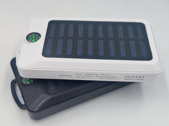  10000mAh Solar Camping Power Bank with LED Light