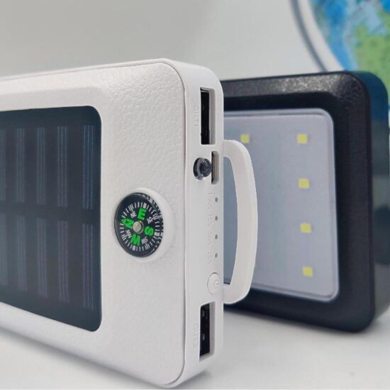  10000mAh Solar Camping Power Bank with LED Light