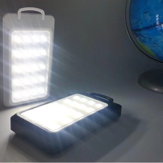  10000mAh Solar Camping Power Bank with LED Light