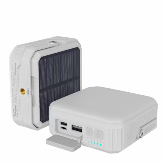 10000mAh Solar Power Bank with LED Light and Wireless Charging