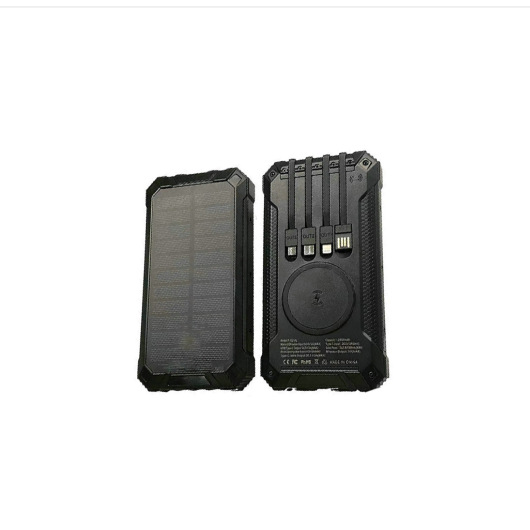 20000mAh Solar Wireless Charger with Dual Flashlight for Outdoor Use