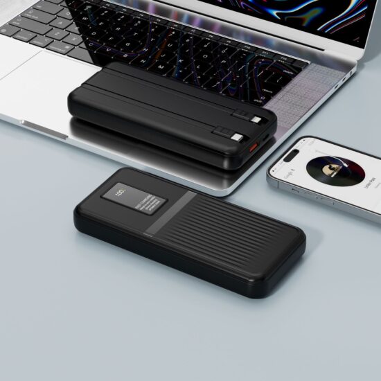Mini 22.5W Fast Charging Power Bank with Built-in Cable and Dual-Way Charging

