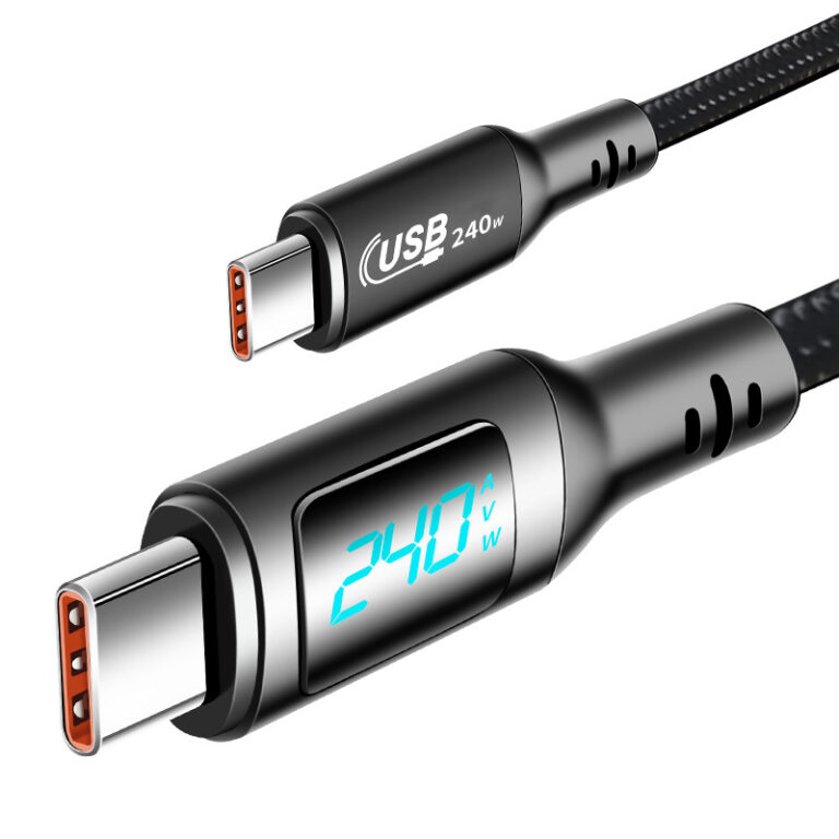 240W USB-C to USB-C Fast Charging Cable with Digital Power Display