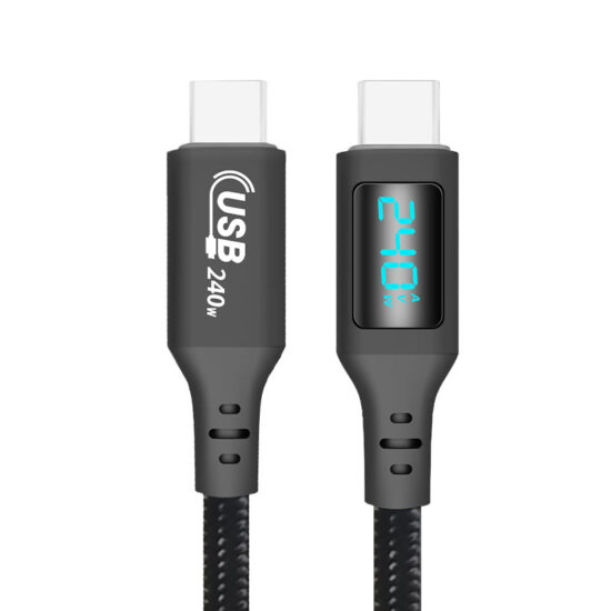 240W USB-C to USB-C Fast Charging Cable with Digital Power Display