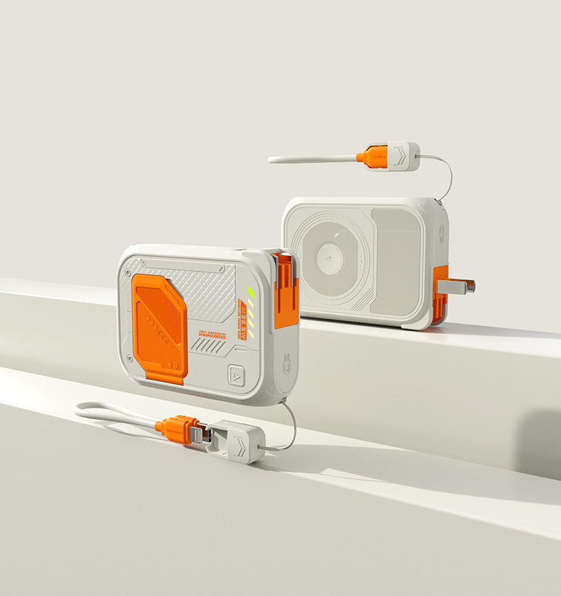 "3-in-1 MagSafe wireless power bank with built-in plug and cables"