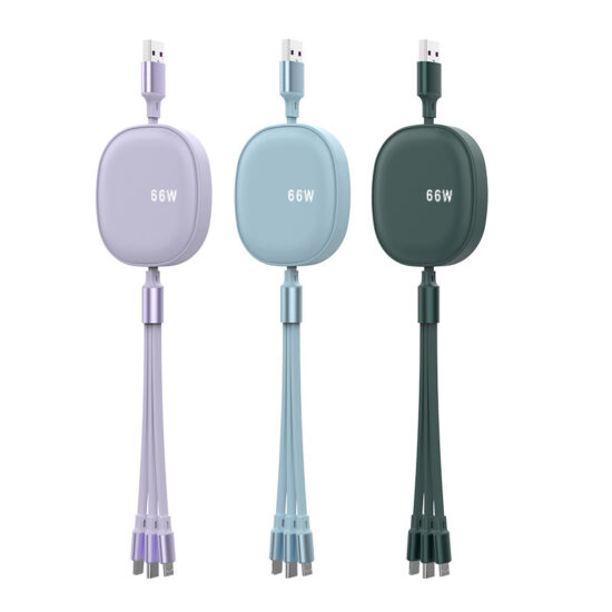 3-in-1 Retractable Fast Charging Cable | Multi USB Charger for Phone, Events & Gifts
