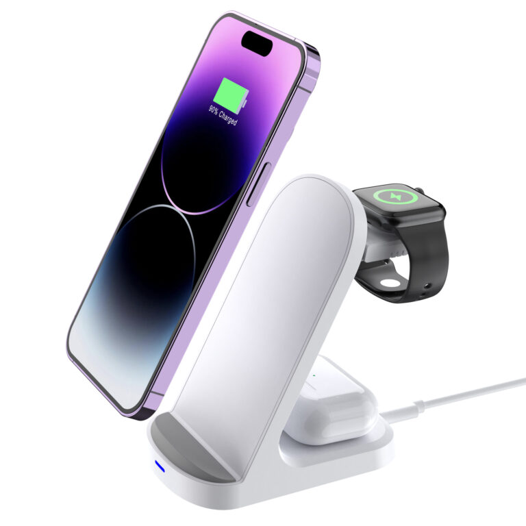 3-in-1 Wireless Charger Stand for Phone, Watch, and Earbuds
