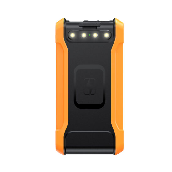 30000mAh yellow solar power bank with universal charging compatibility
