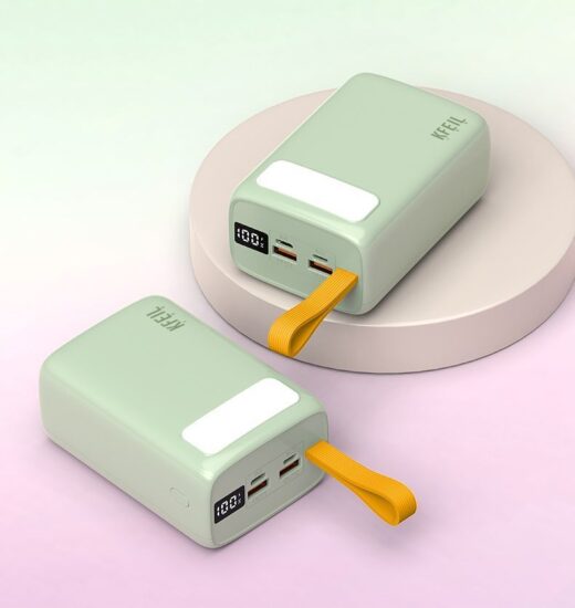 "30000mAh super fast charge power bank with 22.5W output for smartphones"
