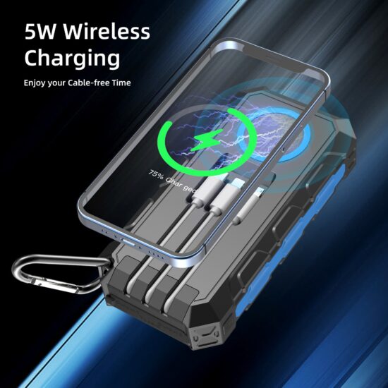 30000mAh slim power bank with 66W super fast charging and PD 22.5W
