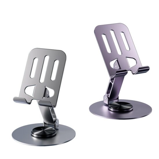 TikTok-Style Rotatable Foldable Metal Phone Stand for Desk
