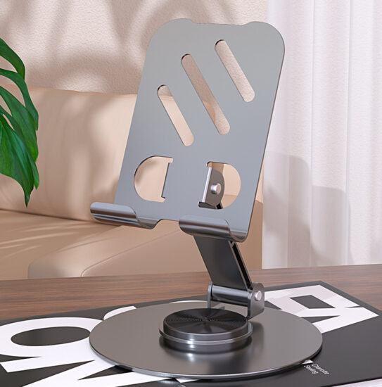 TikTok-Style Rotatable Foldable Metal Phone Stand for Desk