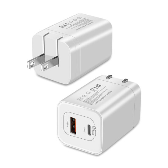 45W GaN USB-C Charger with Foldable US Plug for iPhone 15