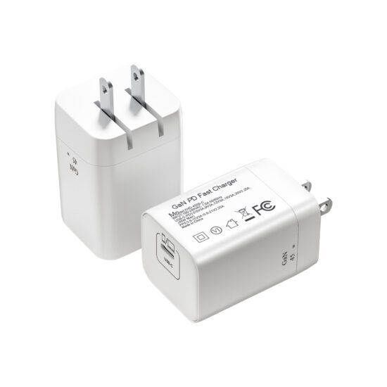 45W GaN USB-C Charger with Foldable US Plug for iPhone 15