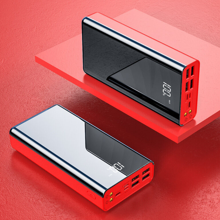 50000mAh power bank with full-screen digital display and multi-input charging
