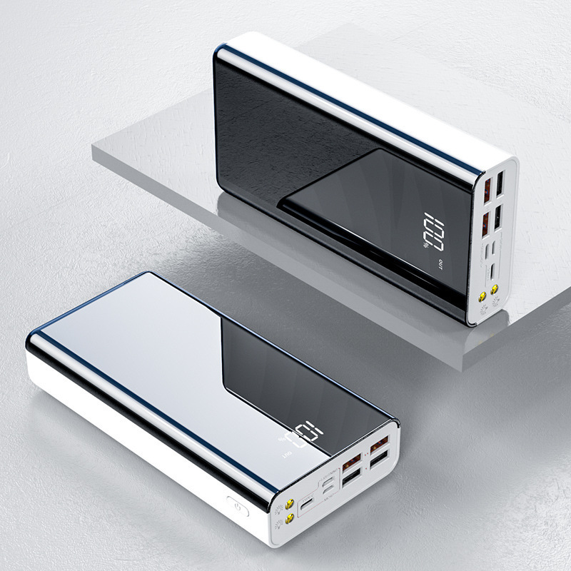 50000mAh power bank with full-screen digital display and multi-input charging
