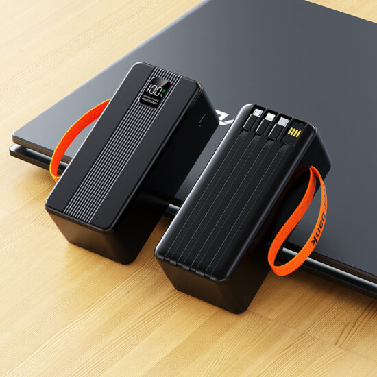 50000mAh Power Bank with Built-in Cables and 22.5W Fast Charging