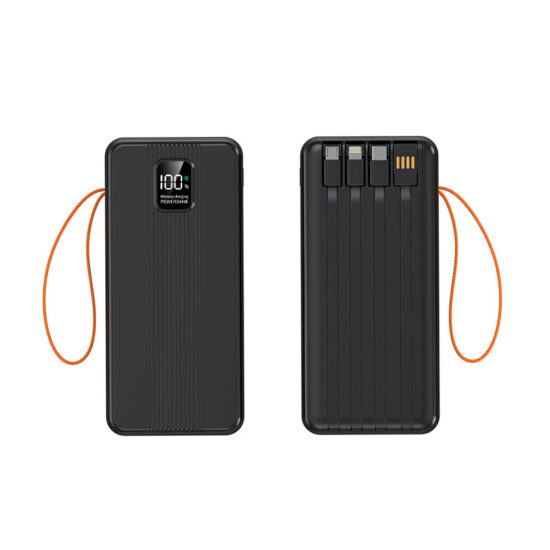 50000mAh Power Bank with Built-in Cables and 22.5W Fast Charging