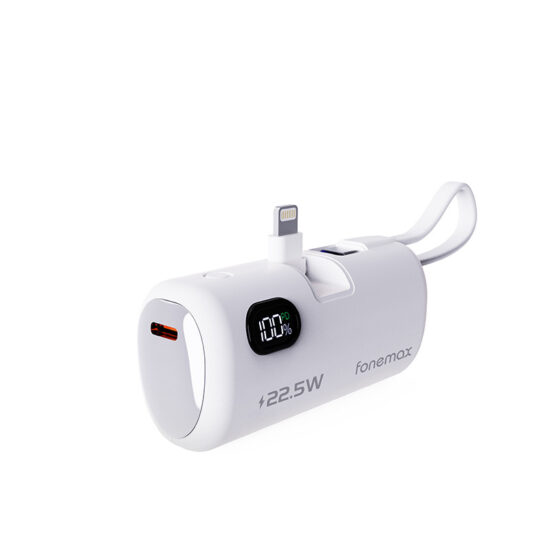  Capsule mini power bank 5000mAh with plug and phone stand for emergency charging