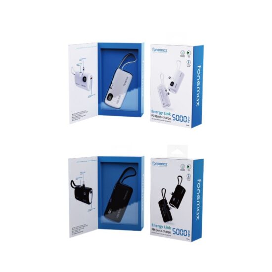  Capsule mini power bank 5000mAh with plug and phone stand for emergency charging