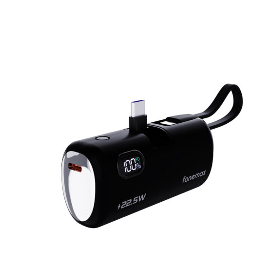  Capsule mini power bank 5000mAh with plug and phone stand for emergency charging