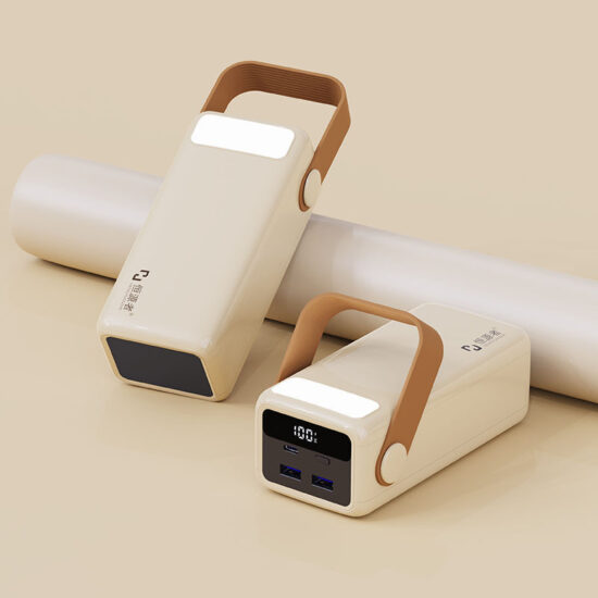 60000mAh durable power bank with fast charging and LED light for outdoor use