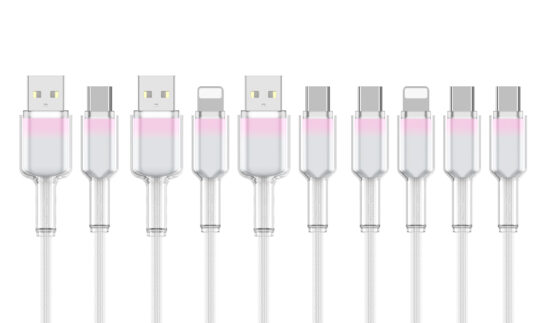 Gradient Crystal Fast Charging Cable for iPhone 16 & USB-C Devices