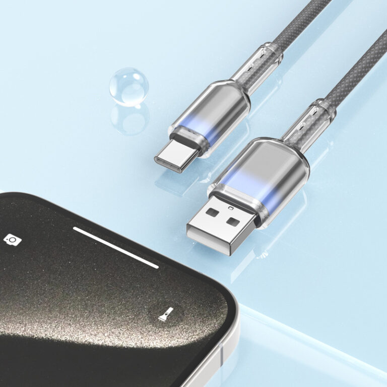 Gradient Crystal Fast Charging Cable for iPhone 16 & USB-C Devices