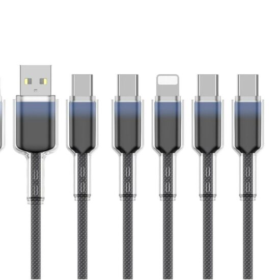 Gradient Crystal Fast Charging Cable for iPhone 16 & USB-C Devices