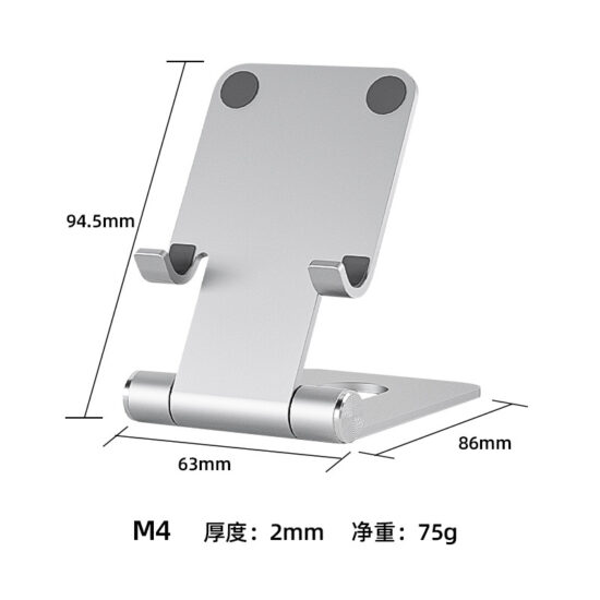 Foldable Aluminum Desktop Stand for Phone and Tablet
