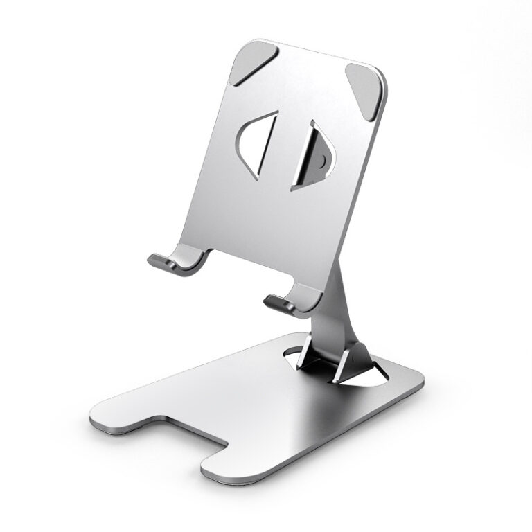Carbon Steel Foldable Phone and Tablet Stand with Rotating Arm