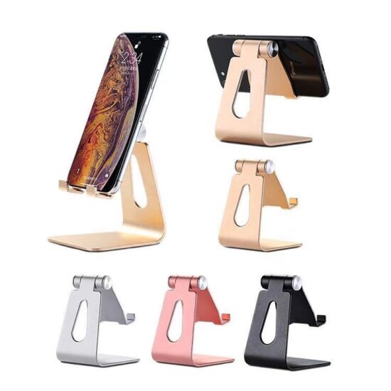 Foldable Aluminum Phone and Tablet Stand for Desk