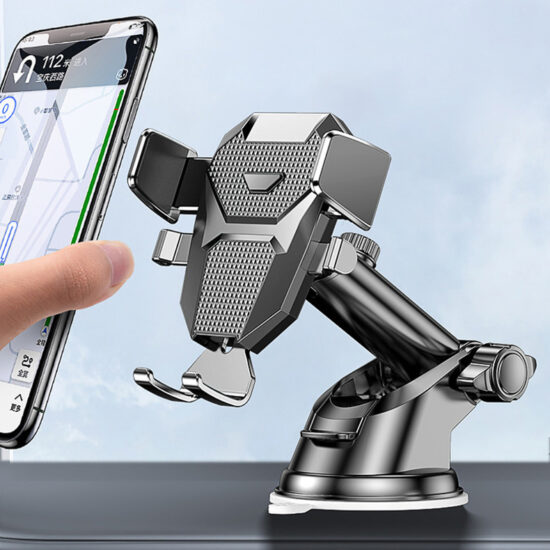 Auto Lock Car Phone Mount Dashboard Suction & Air Vent Holder for Navigation