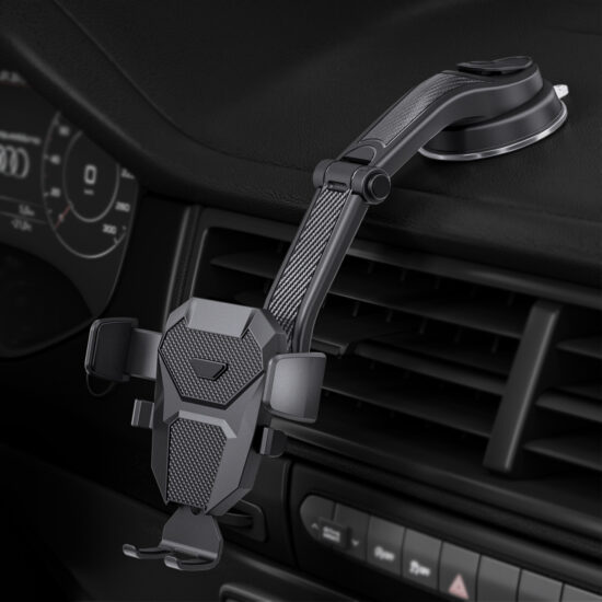 Auto Lock Car Phone Mount Dashboard Suction & Air Vent Holder for Navigation