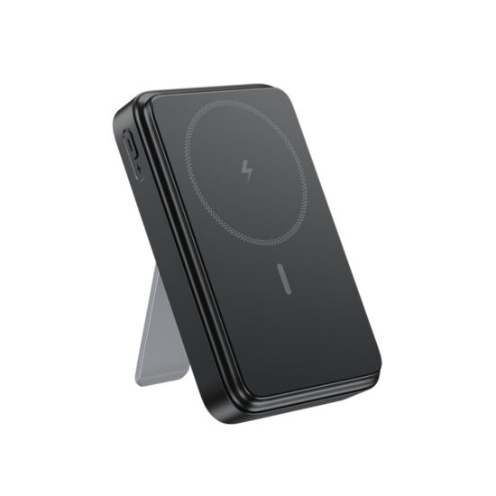 Compact magnetic wireless 10000mAh power bank with built-in charging cable