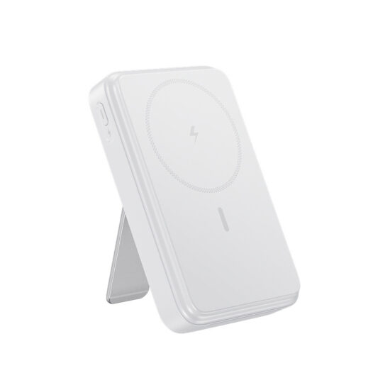 Compact magnetic wireless 10000mAh power bank with built-in charging cable