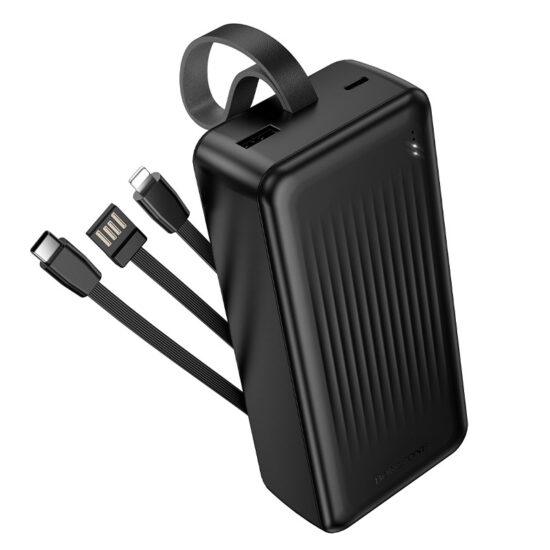 Borofone BJ79B 30000mAh Power Bank with Three Cables and LED Display