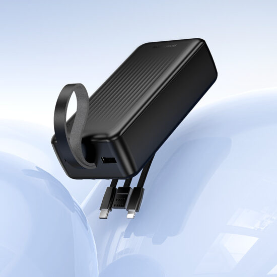 Borofone BJ79B 30000mAh Power Bank with Three Cables and LED Display