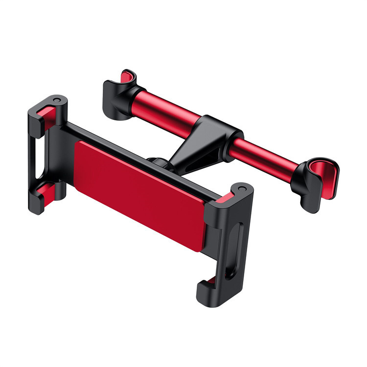 Adjustable Car Backseat Headrest Tablet & Phone Mount Image TITLE: Universal Rear Seat Car Mount for Phones and Tablets 图片描述: A telescopic car backseat holder with secure clamp design, compatib