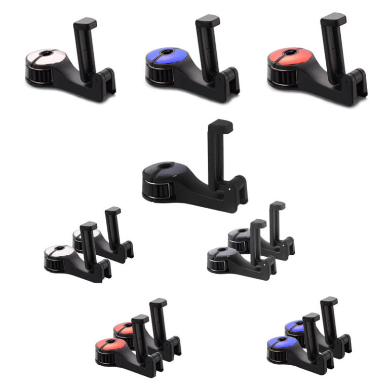 Car Headrest Hook with Phone Holder Lock Clip Design