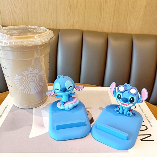 Creative Stitch Cartoon Phone Stand | Cute Multifunctional Desktop & Bedside Holder